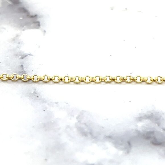 Women 14K Yellow Gold 2.5 MM Wide Lobster Claw 7" Rolo Chain Minimalist Bracelet - Picture 5 of 7